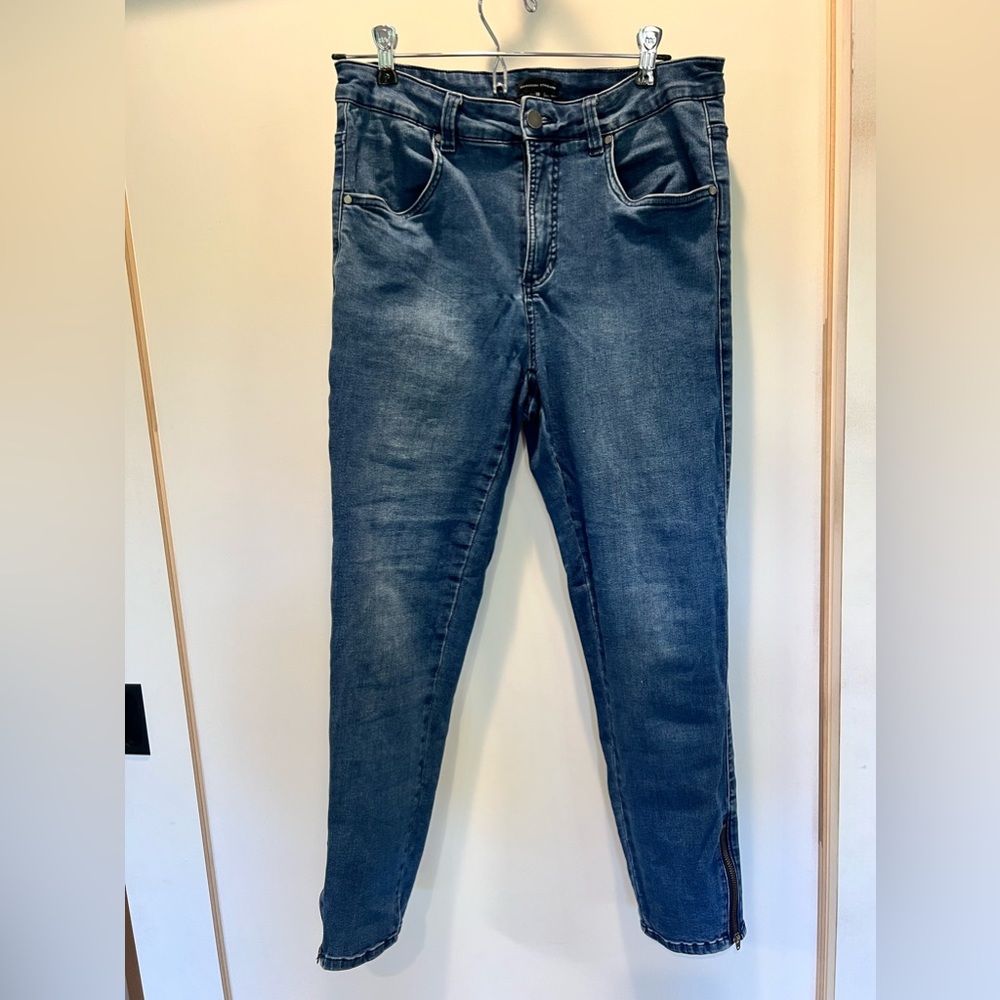 Universal Standard Ankle zip Seine highrise jeans 27 inch True Blue